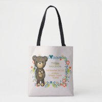Teddy Bear with Floral Designs Baby Birth