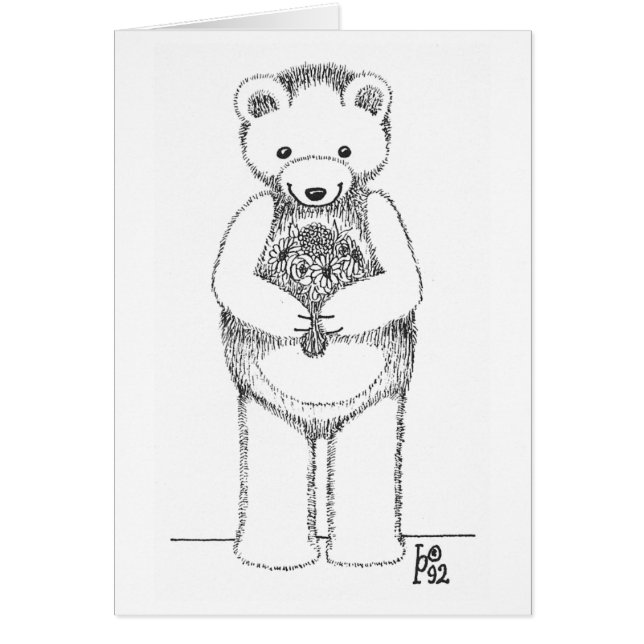 Teddy Bear with Flowers (Front)