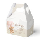 Teddy Bear with Pink Balloons Favour Box