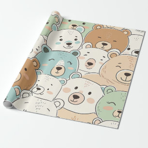 teddy bear wrapping paper