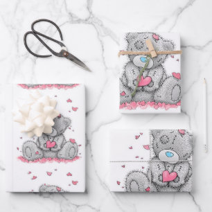 Teddy bear wrapping paper sheet
