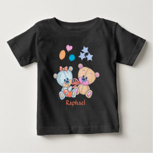 Teddy Bears and Balloons Illustration Baby T-Shirt