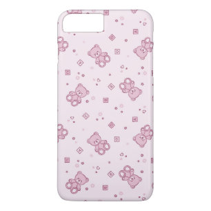 Teddy bears background Pink Case-Mate iPhone Case