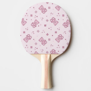 Teddy bears background Pink Ping Pong Paddle