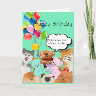 Teddy Bears & Balloons  Card