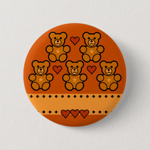 Teddy Bears button, customize 2 Inch Round Button