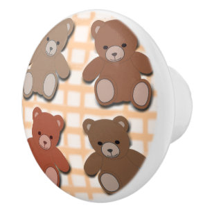 Teddy Bears Ceramic Knob