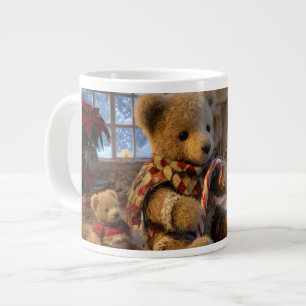 Teddy Bears’ Christmas in Their Snowy Home Large Coffee Mug