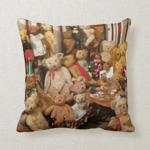 Teddy Bears Collectors Paradise Throw Pillow