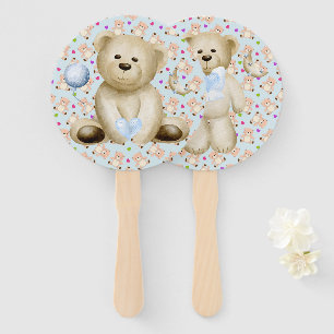 Teddy Bears & Hearts  Hand Fan