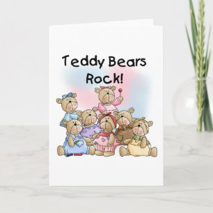 Teddy Bears Rock Tshirts and Gifts Card