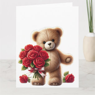 Teddy Bear's Romantic Gesture Card