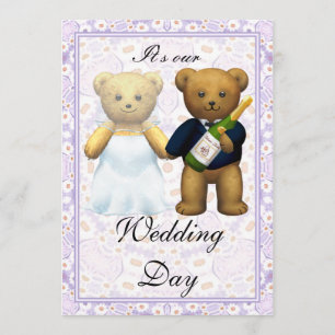 ,Teddy Bears tall Wedding Invite - Invitation