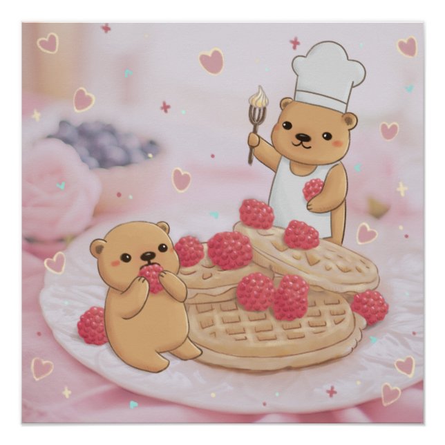 Teddy Bears & Waffles Poster (Front)