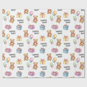  Teddy bears with a surprise by Natasha Us   Wrapping Paper