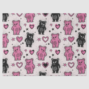 Teddy Bears with Hearts and Pink - Valentines (4) Tissue Paper