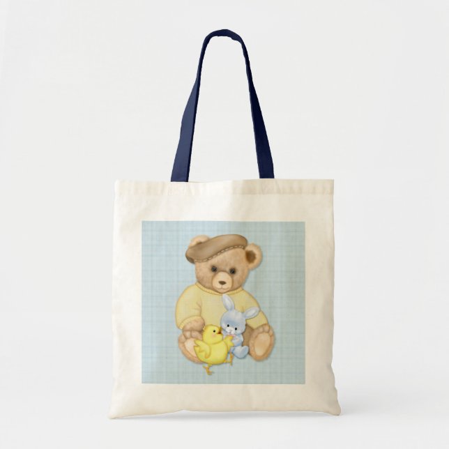Teddy Boy Easter Tote Bag (Front)