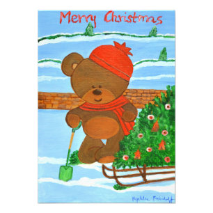 Teddy Christmas print