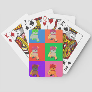 Teddy Colourful Art Playing Cards