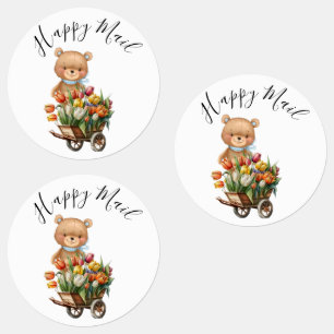 Teddy Foral Boy Rustic Happy Mail Baby Shower