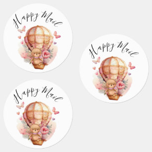 Teddy Foral Hot Air Balloon Happy Mail Baby Shower