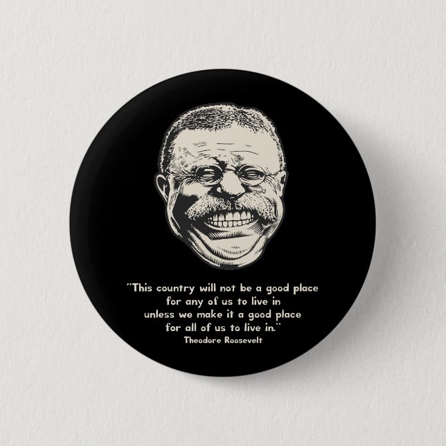 Teddy Good Place 2 Inch Round Button (Front)