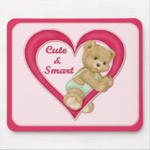 Teddy Heart Mouse Pad