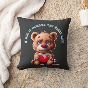Teddy Hugs Day Throw Pillow