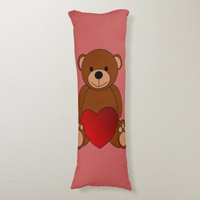 Teddy Love Body Pillow (Front Vertical)