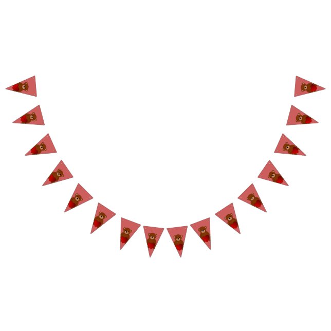 Teddy Love Bunting Flags (All)