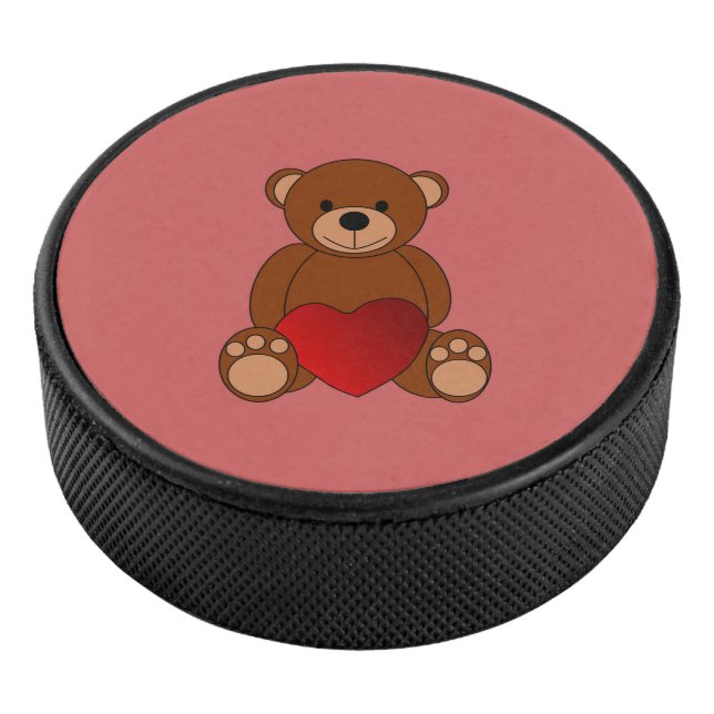 Teddy Love Hockey Puck (3/4)