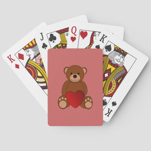 Teddy Love Playing Cards (Back)