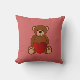 Teddy Love Throw Pillow