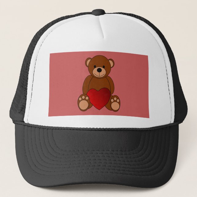 Teddy Love Trucker Hat (Front)