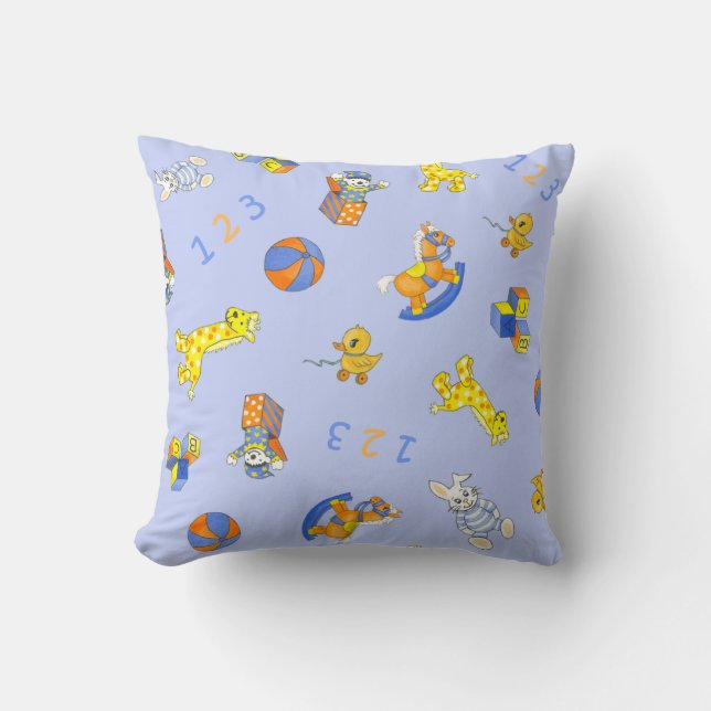 Teddy 'n Toys Throw Pillow (Front)