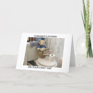 Teddy On Potty Card