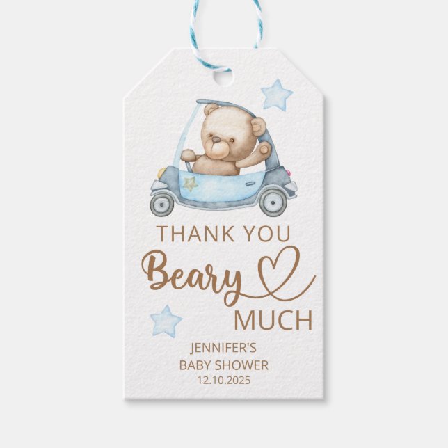 Teddy ours bébé Merci bérez beaucoup étiquette cad (Devant)