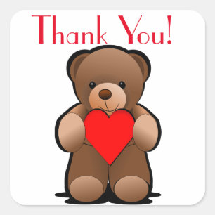 Teddy Ours et Merci cardiaque Étiquette