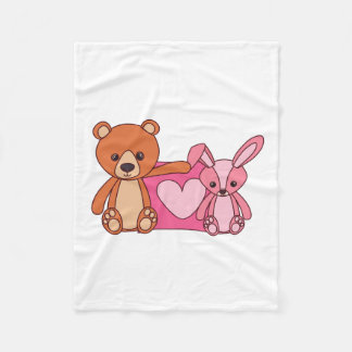 teddy pair fleece blanket
