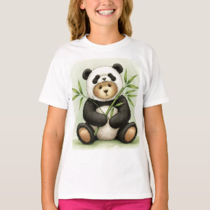 Teddy - Panda with Bamboo by Natasha Us T-Shirt