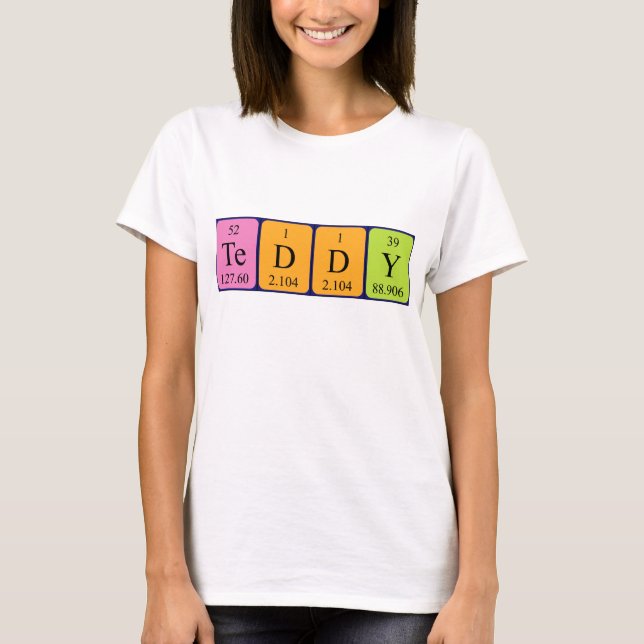 Teddy periodic table name shirt (Front)