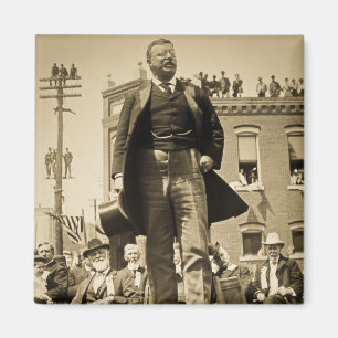 Teddy Roosevelt 1905 Stereoview Card Vintage Magnet