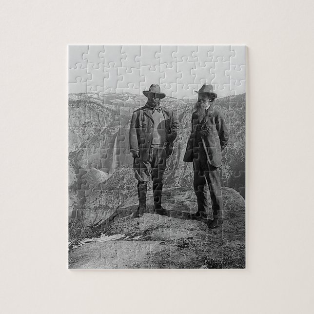Teddy Roosevelt and John Muir  in Yosemite Jigsaw Puzzle (Vertical)