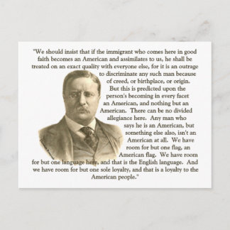 Teddy Roosevelt Quote Postcard