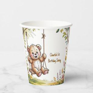 Teddy’s First Birthday Swing Party Paper Cups