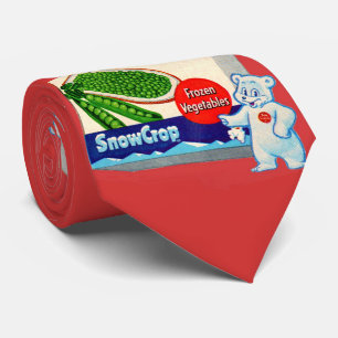 "Teddy Snowcrop and vegetables print" Tie