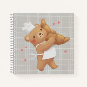 Teddy the Baker with Croissant Notebook