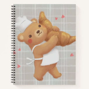 Teddy the Baker with Croissant Notebook
