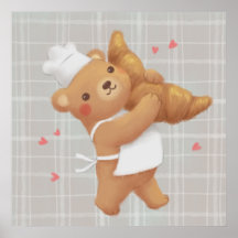 Teddy the Baker with Croissant