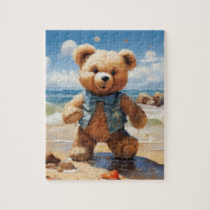 Teddy va à la plage ! Puzzle de l'ours